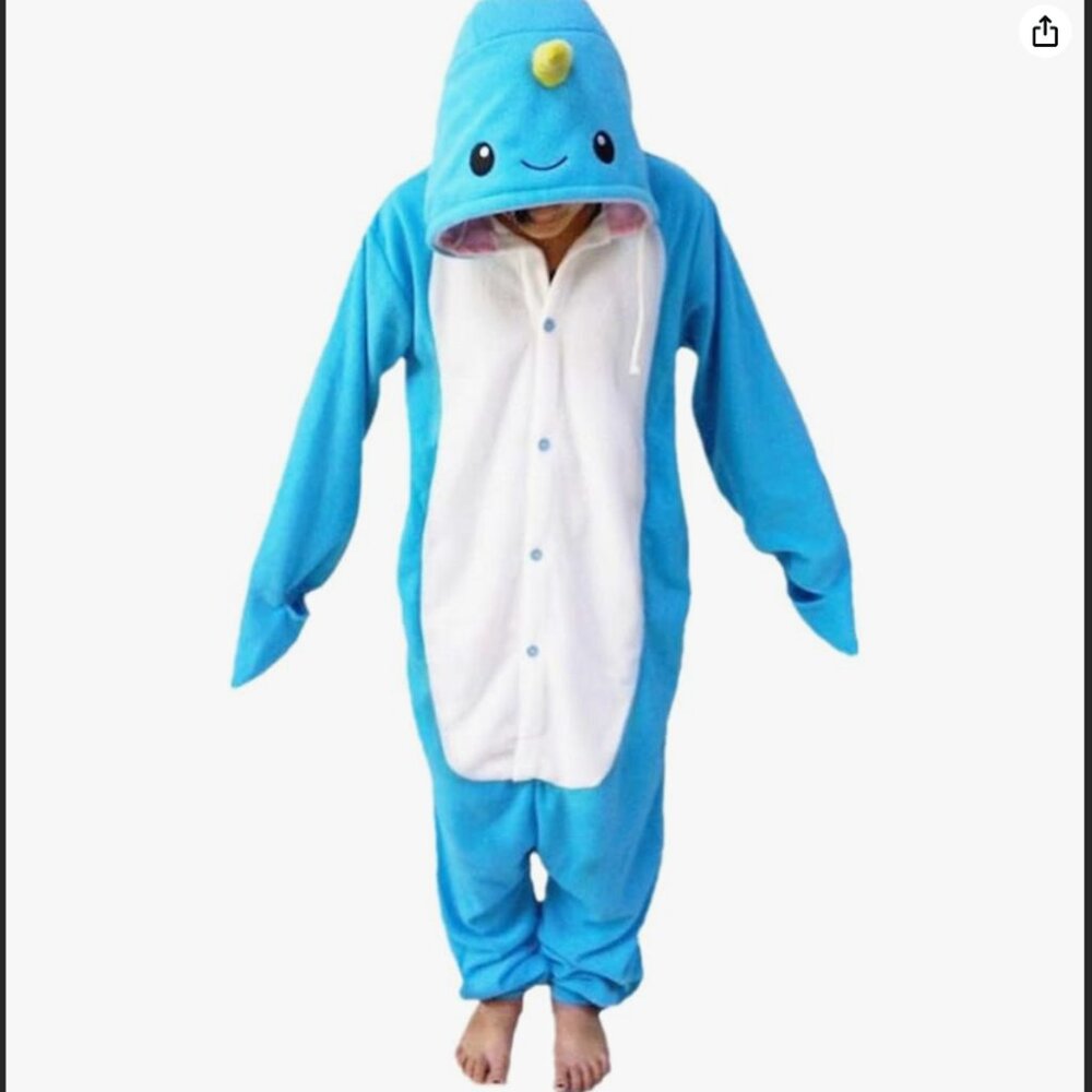 Adult-sized Narwhal Onesie, cosplay or costume or cozy pijamas